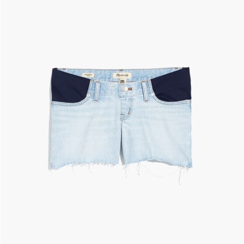 Madewell Light Blue Maternity Jean Shorts